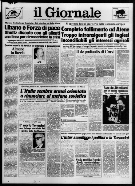 Il giornale : quotidiano del mattino